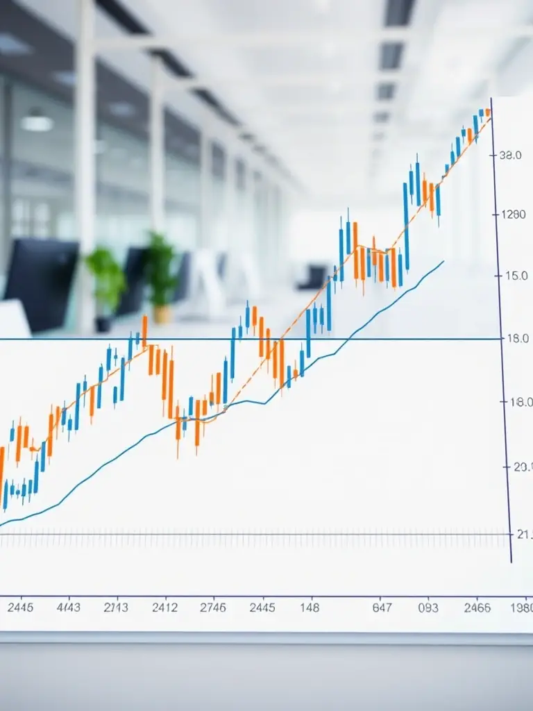 A graph illustrating the concept of hedging, with lines showing offsetting positions in different markets to minimize potential losses.