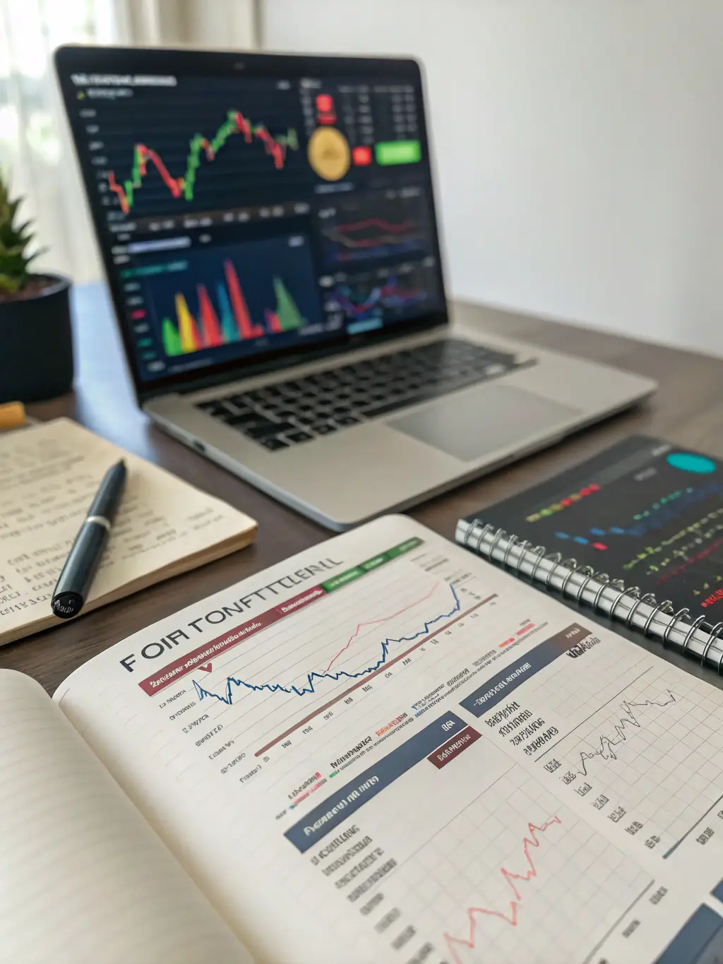A diverse investment portfolio displayed on a monitor, showcasing various asset classes and sectors, symbolizing risk diversification.